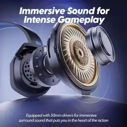 Falabella Auriculares Inalambricos Diadema Juegos Ps5 Ps4 Pc Aur Negroazul oferta