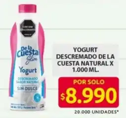 Ara De la Cuesta yogurt descremado oferta