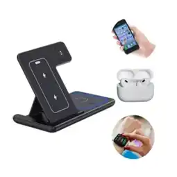 Falabella Cargador Inalambrico 3 en 1 Compatible Iphone para Escritorio oferta