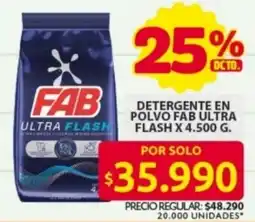 Ara FAB ultra flash detergente en polvo oferta