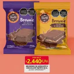 Ara Tarté Brownies de arequipe o chocolate oferta