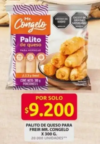 Mr. Congelo palito de queso para freir