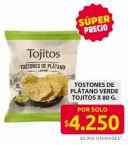 Ara Tojitos tostones de plátano verde oferta