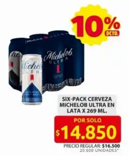 Ara Michelob ultra SIX-PACK CERVEZA MICHELOB ULTRA EN LATA X 269 ML. oferta