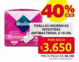 Ara Nosotras toallas higienicas oferta