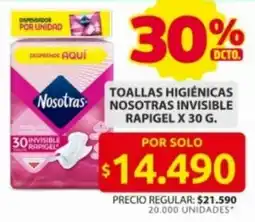 Ara Nosotras toallas higienicas oferta