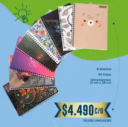 Tiendas D1 Cuaderno argollado rayado oferta