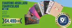 Tiendas D1 Cuaderno argollado cuadriculado oferta