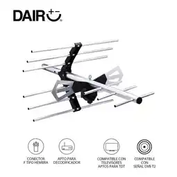 Falabella Antena Tdt Exterior Tipo Yagi. Con Cable De 10 M oferta
