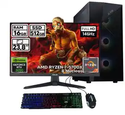 Falabella PC GAMER RYZEN 7 5700X 16GB 512GB SSD RTX 3050 24 TUF ASUS oferta