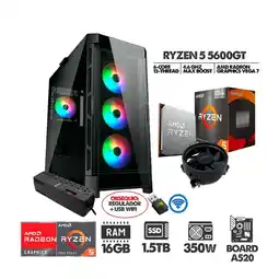 Falabella COMPUTADOR GAMER RYZEN 5 5600GT- RAM 16GB- SSD 1,5TB CASE 4FANS RGB- USB WIFI oferta