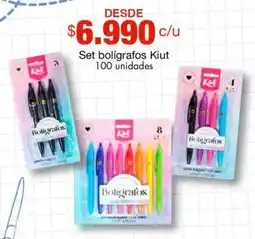 Metro Kiut set boligrafos oferta