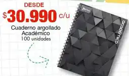 Metro Académico cuaderno argollado oferta