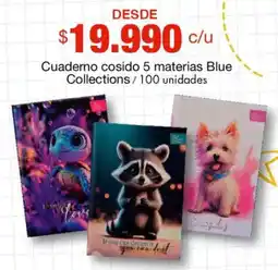 Metro Blue Collections cuaderno cosido oferta