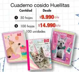Metro Huellitas cuaderno cosido oferta