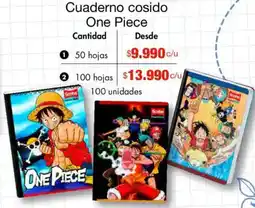 Metro One Piece cuaderno cosido oferta