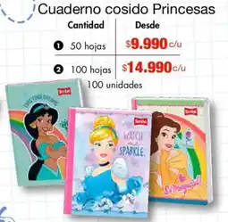 Metro Princesas cuaderno cosido oferta