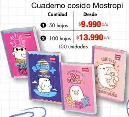Metro Mostropi cuaderno cosido oferta