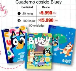 Metro Bluey cuaderno cosido oferta