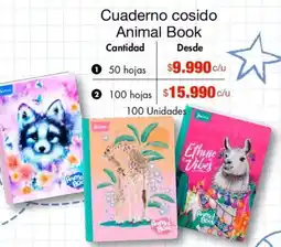 Metro Animal Book cuaderno cosido oferta