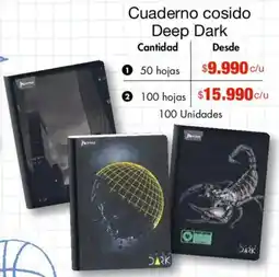 Metro Deep Dark cuaderno cosido oferta