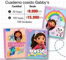 Metro Gabby's cuaderno cosido oferta