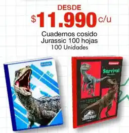 Metro Jurassic cuadernos cosido oferta