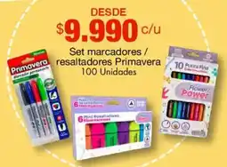 Metro Primavera set marcadores/resaltadores oferta