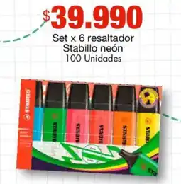 Metro Stabilo resaltador neon oferta