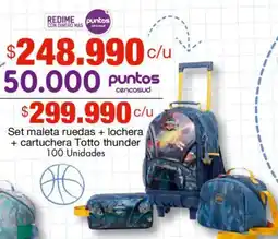 Metro Totto thunder maleta ruedas + lochera + cartuchera oferta