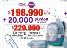 Metro Totto morral + lochera + cartuchera oferta