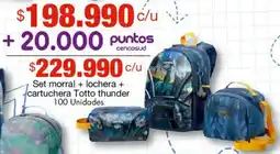 Metro Totto thunder morral + lochera + cartuchera oferta