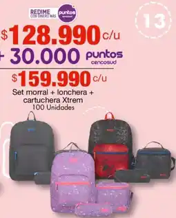 Metro Xtrem morral + lonchera + cartuchera oferta