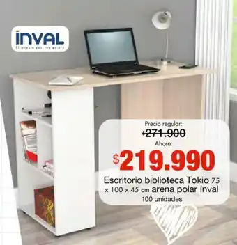 Escritorio biblioteca Tokio + arena polar Inval