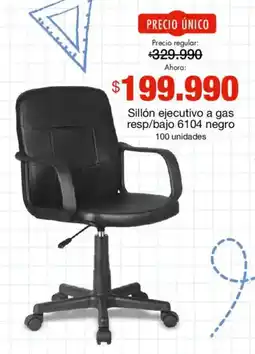 Metro Sillón ejecutivo a gas resp/bajo 6104 negro oferta