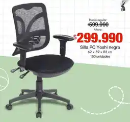 Metro Silla PC Yoshi negra oferta