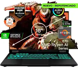 Falabella Portátil Gamer TUF AMD Ryzen 9 270 RAM 16GB SSD 2TB RTX 5070 8GB 165Hz oferta