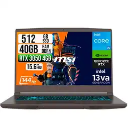 Falabella PORTATIL THIN 15 INTEL I5-13420H RTX 30504GB SSD 512GB RAM 40GB 15.6 FHD 144HZ oferta
