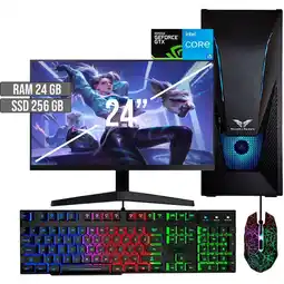Falabella PC GAMER INTEL CORE I5-12400 GTX 1650 4GB SSD 256GB RAM 24GB LED 24 FHD oferta