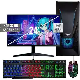 Falabella PC EQUIPO GAMER INTEL CORE I3-10105 SSD 512GB RAM 32GB LED 24 FHD oferta