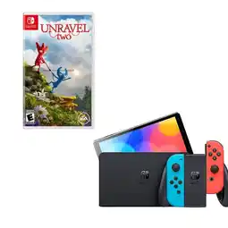 Falabella Switch Oled Neon Con Juego Unravel two oferta