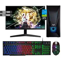 Falabella PC GAMER INTEL CORE I5-12400 RTX 3050 8GB SSD 256GB RAM 16GB LED 24 FHD oferta