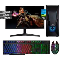 Falabella PC GAMER INTEL CORE I5-12400 RTX 3050 8GB SSD 2TB RAM 32GB LED 22 FHD oferta