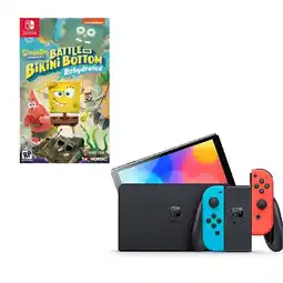 Falabella Switch Oled Neon Con Juego Bob Esponja oferta