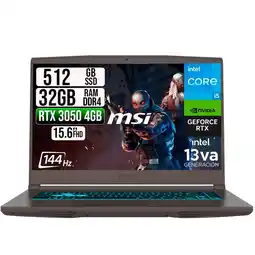 Falabella PORTATIL THIN 15 INTEL I5-13420H RTX 30504GB SSD 512GB RAM 32GB 15.6 FHD 144HZ oferta