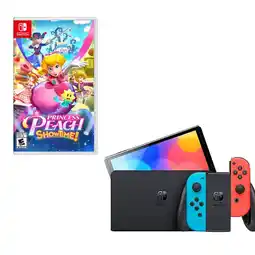 Falabella Switch Oled Neon Con Juego Princess Peach oferta