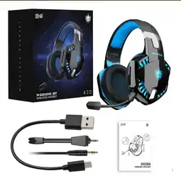 Falabella Audífonos Gamer Bluetooth Inalambricos G2000 Pro Phoinikas Color Azul oferta