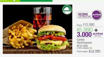 Jumbo Combo: hamburguesa de la casa oferta