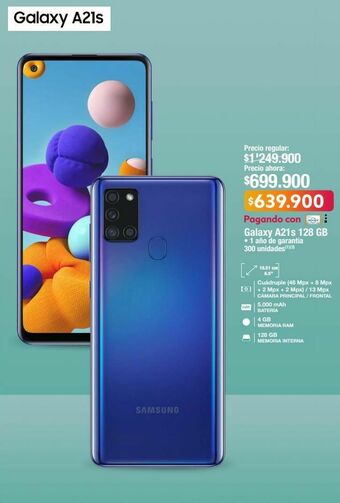Jumbo Galaxy a21s 128 gb oferta