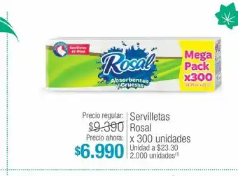 Jumbo Servilletas rosal x 300 unidades oferta